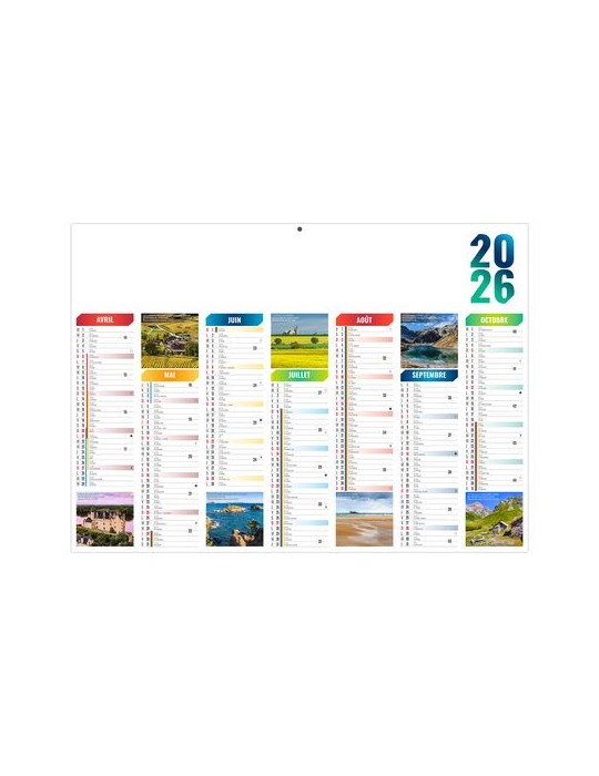 SCO-EMILIEN 2026 - MIDI 430 x 335 mm - LEGER 400G - SANS MARQUAGE - 1 TROU EN TETE