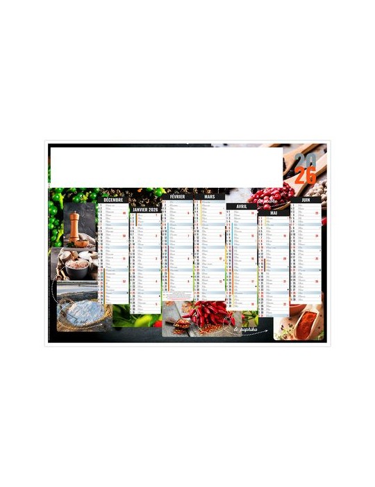 EPICES 2026 - MIDI 430 x 335 mm - LEGER 400G - SANS MARQUAGE - 1 TROU EN TETE