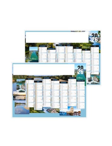 NATURE 2026 - MIDI 430 x 335 mm - LEGER 400G - SANS MARQUAGE - 1 TROU EN TETE