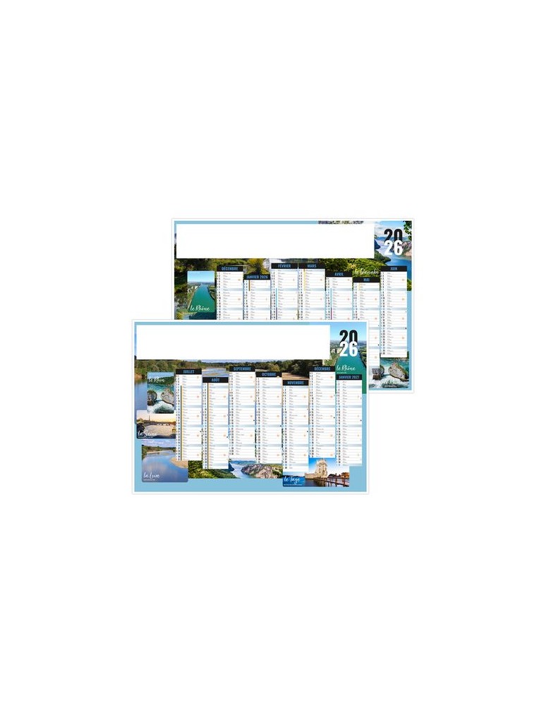 NATURE 2026 - MIDI 430 x 335 mm - LEGER 400G - SANS MARQUAGE - 1 TROU EN TETE