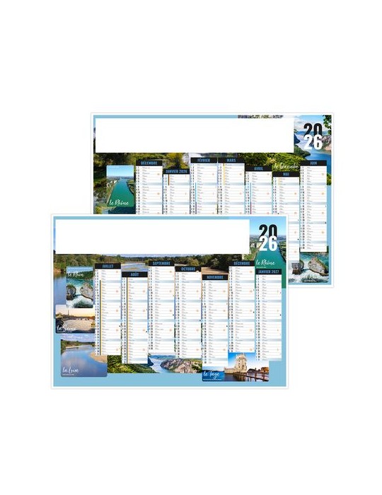 NATURE 2026 - MIDI 430 x 335 mm - LEGER 400G - SANS MARQUAGE - 1 TROU EN TETE