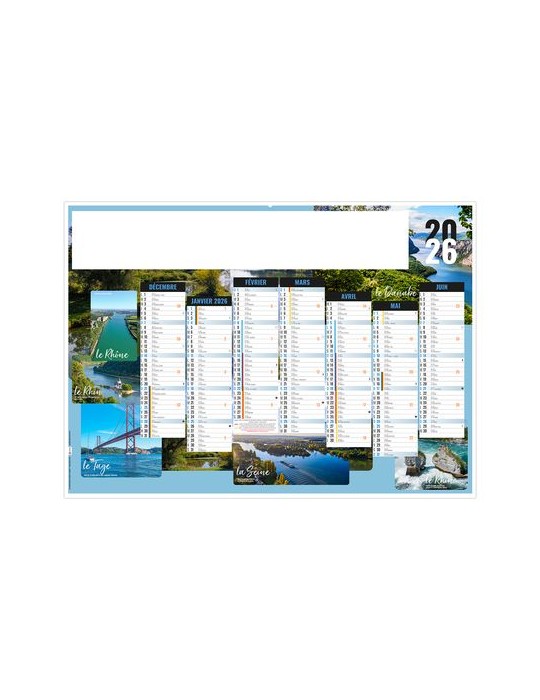 NATURE 2026 - MIDI 430 x 335 mm - LEGER 400G - SANS MARQUAGE - 1 TROU EN TETE