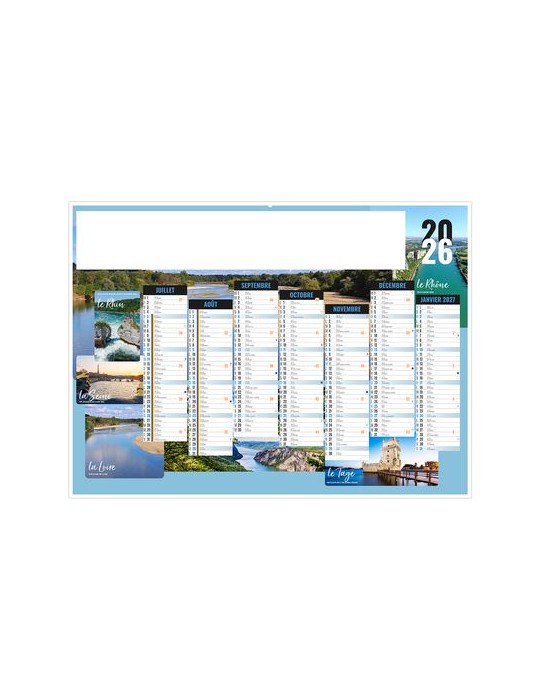 NATURE 2026 - MIDI 430 x 335 mm - LEGER 400G - SANS MARQUAGE - 1 TROU EN TETE