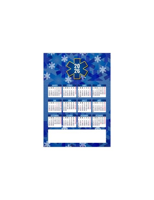 MAG CROIX BLEUE 2026 - MAXI MAGNET 150 x 210 mm - QUADRI