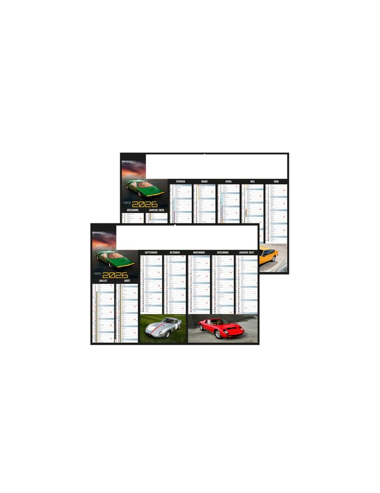 BOLIDES 2026 - MIDI 430 x 335 mm - LEGER 400G - SANS MARQUAGE - 1 TROU EN TETE