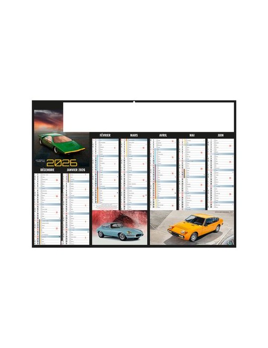 BOLIDES 2026 - MIDI 430 x 335 mm - LEGER 400G - SANS MARQUAGE - 1 TROU EN TETE