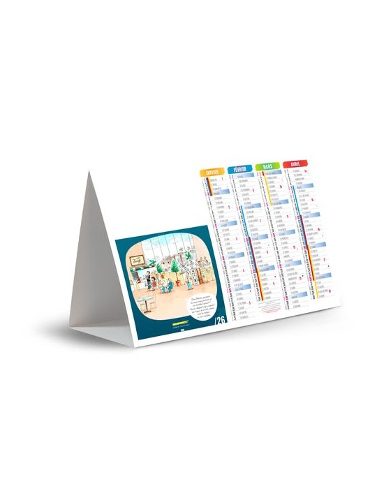 CHEVALET DE COMPTOIR - BLAGUE 2026 - QUADRI