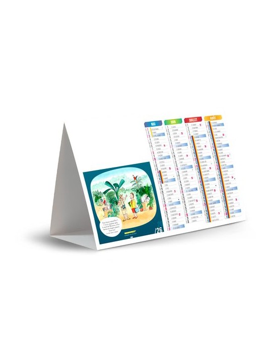 CHEVALET DE COMPTOIR - BLAGUE 2026 - QUADRI