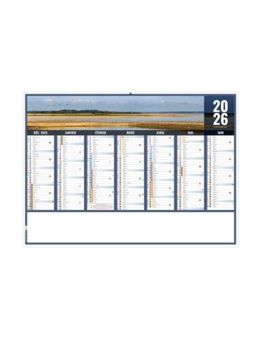 LIBERTE GRAND-EST 2026 - MIDI 430 x 335 mm - LEGER 400G - SANS MARQUAGE - 1 TROU EN TETE livraison express 24h 48h