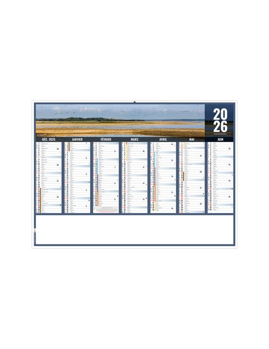 LIBERTE GRAND-EST 2026 - MIDI 430 x 335 mm - LEGER 400G - SANS MARQUAGE - 1 TROU EN TETE