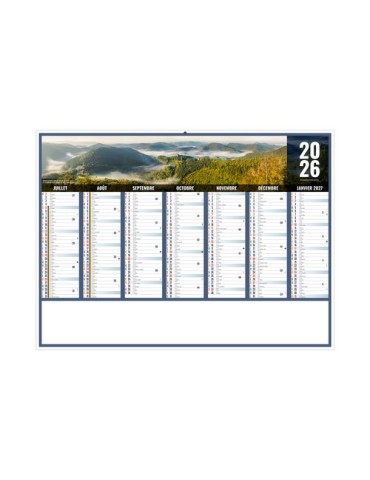 LIBERTE GRAND-EST 2026 - MIDI 430 x 335 mm - LEGER 400G - SANS MARQUAGE - 1 TROU EN TETE personnalisation rapide en France