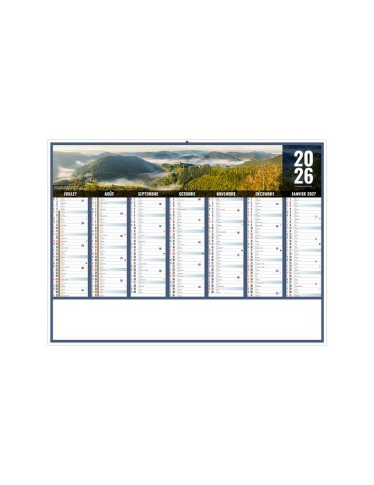 LIBERTE GRAND-EST 2026 - MIDI 430 x 335 mm - LEGER 400G - SANS MARQUAGE - 1 TROU EN TETE