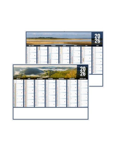 LIBERTE GRAND-EST 2026 - MIDI 430 x 335 mm - LEGER 400G - SANS MARQUAGE - 1 TROU EN TETE 2