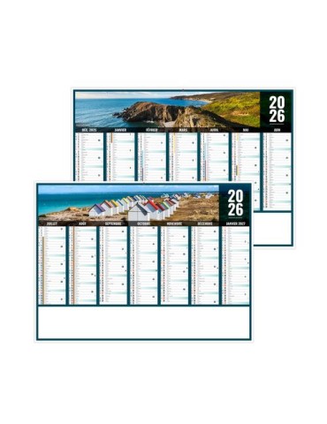 LIBERTE NORMANDIE 2026 - MIDI 430 x 335 mm - LEGER 400G - SANS MARQUAGE - 1 TROU EN TETE 2