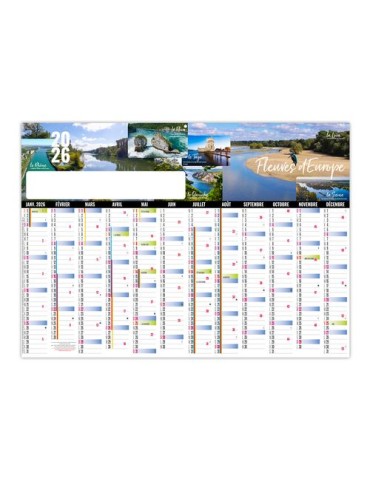 PLANNING ETIAGE 2026 - XXL 700X500 MM LEGER 400G - RECTO SEUL - SANS MARQUAGE