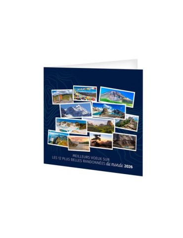 CARTE DE VOEUX - RANDONNEES 2026  AVEC ENVELOPPE - SANS MARQUAGE