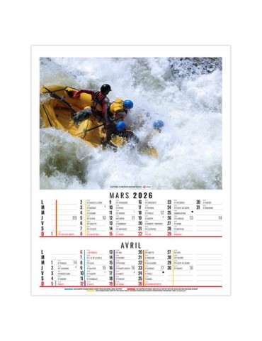 PIERRE 2026 - 6 FEUILLETS - BLOC SEUL SANS MARQUAGE cadeau entreprise pas cher