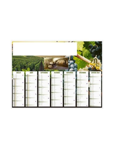 AYMERIC 2026 - MIDI 430 x 335 mm - LEGER 400G - SANS MARQUAGE - 1 TROU EN TETE personnalisation rapide en France