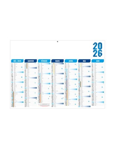 FLORENTIN BLEU 2026 - MIDI 430 x 335 mm - LEGER 400G - SANS MARQUAGE - 1 TROU EN TETE 2