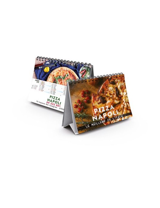 CHEVALET CREATION 2026 - MAXI 310 x 110 mm - 13 FEUILLETS - IMPRESSION RECTO SEUL - PAPIER 170g - RELIURE SPIRALE METALLIQUE NOI