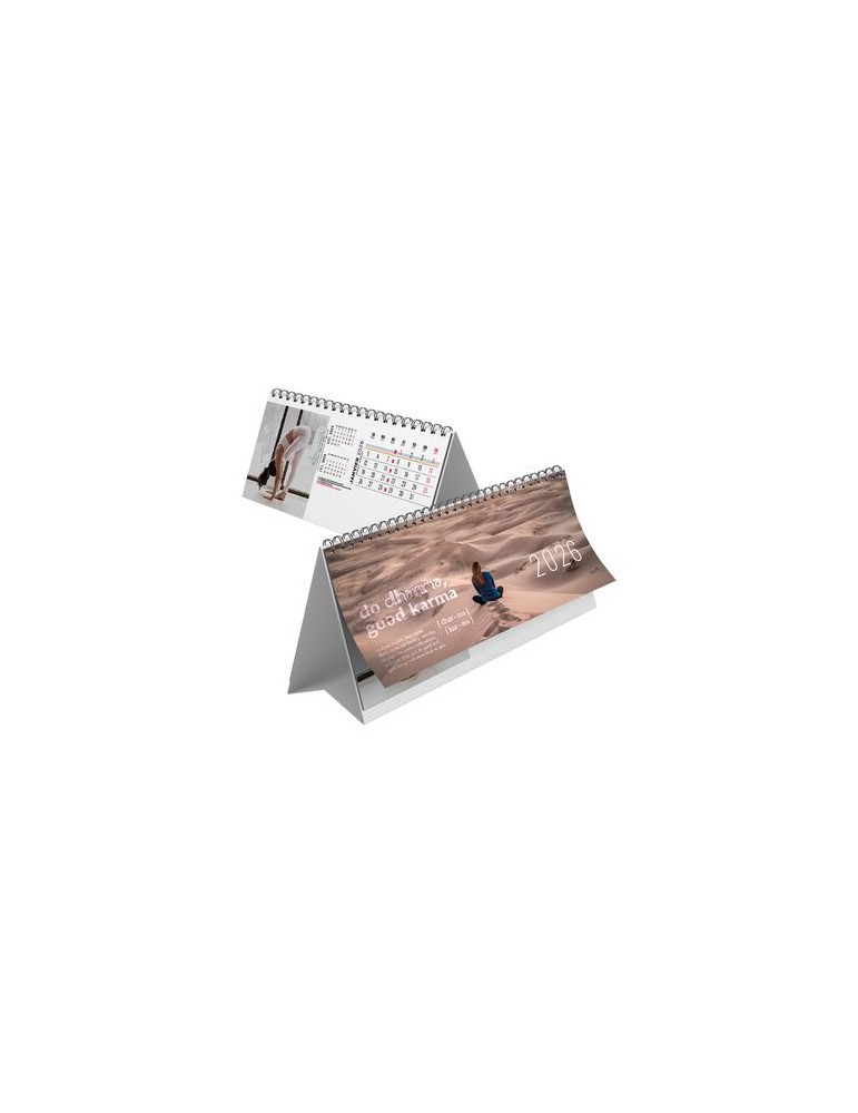 CHEVALET CREATION 2026 - MAXI 310 x 110 mm - 13 FEUILLETS - IMPRESSION RECTO SEUL - PAPIER 170g - RELIURE SPIRALE METALLIQUE NOI