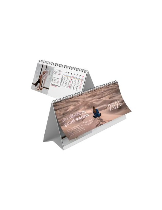 CHEVALET CREATION 2026 - MAXI 310 x 110 mm - 13 FEUILLETS - IMPRESSION RECTO SEUL - PAPIER 170g - RELIURE SPIRALE METALLIQUE NOI