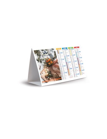 CHEVALET CREATION 2026 - MAXI 310 x 110 mm - 13 FEUILLETS - IMPRESSION RECTO SEUL - PAPIER 170g - RELIURE SPIRALE METALLIQUE NOI