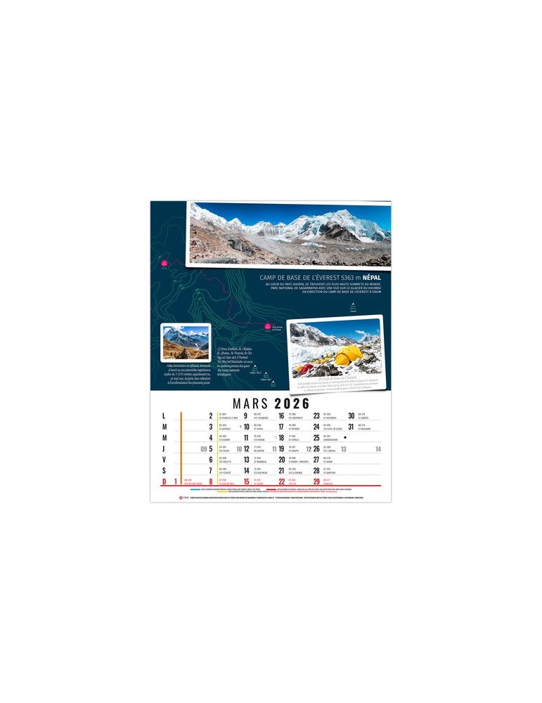 HUBERT 2026 - 12 FEUILLETS - BLOC SEUL SANS MARQUAGE