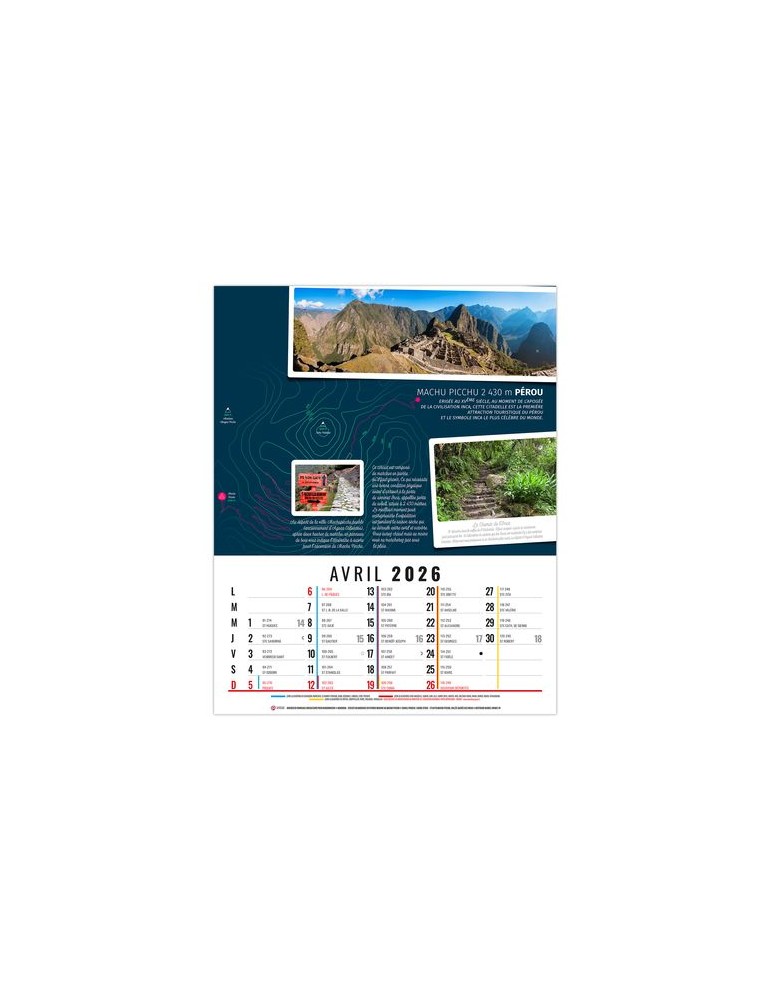 HUBERT 2026 - 12 FEUILLETS - BLOC SEUL SANS MARQUAGE