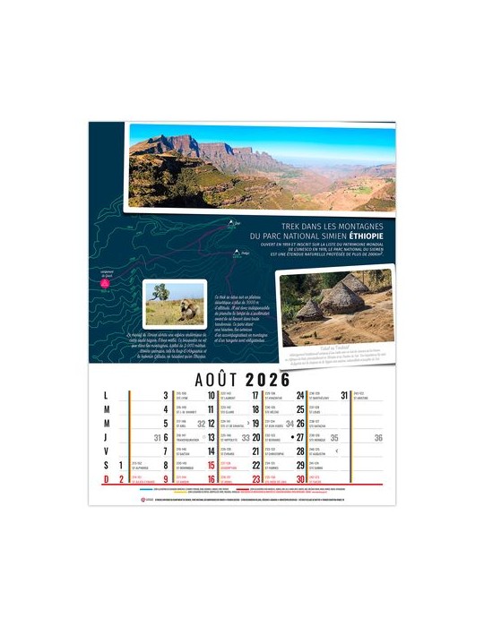 HUBERT 2026 - 12 FEUILLETS - BLOC SEUL SANS MARQUAGE