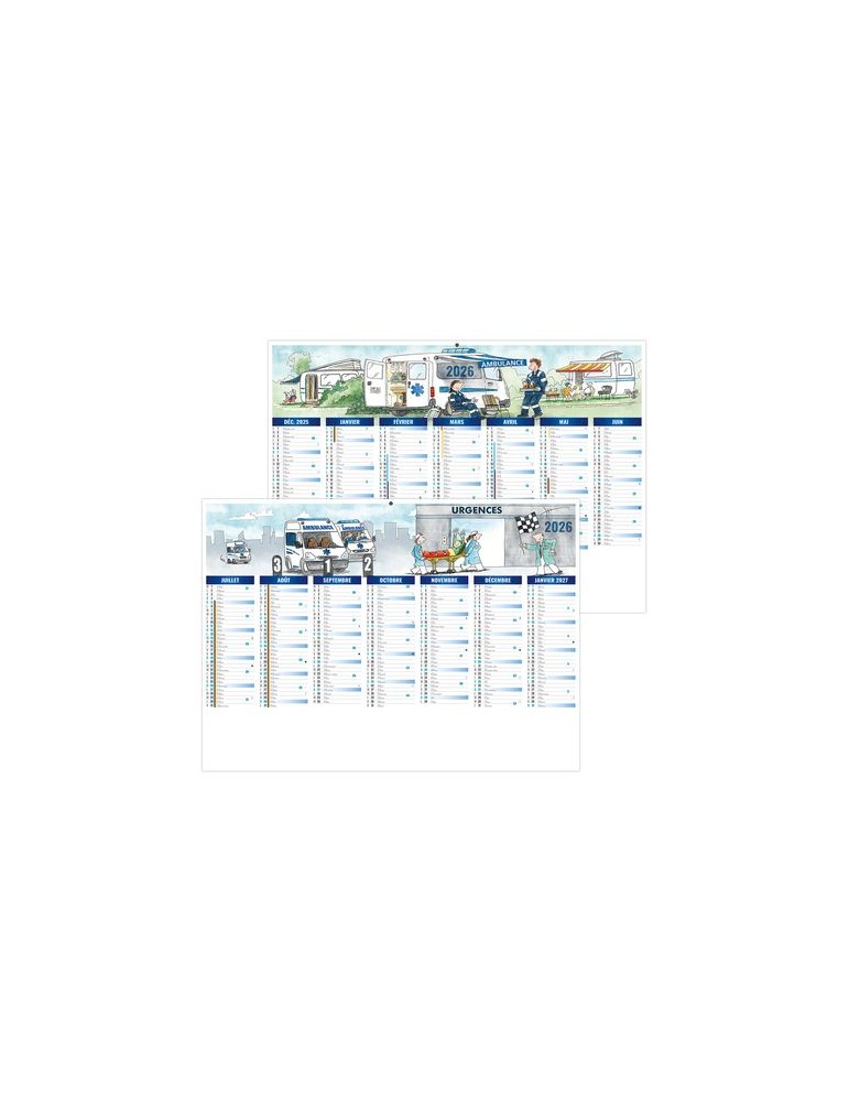 DE TOUTE URGENCE 2026 - MIDI 430 x 335 mm - LEGER 400G - SANS MARQUAGE - 1 TROU EN TETE