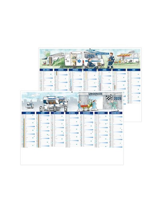 DE TOUTE URGENCE 2026 - MIDI 430 x 335 mm - LEGER 400G - SANS MARQUAGE - 1 TROU EN TETE