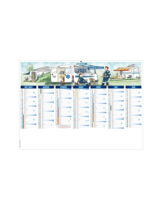 DE TOUTE URGENCE 2026 - MIDI 430 x 335 mm - LEGER 400G - SANS MARQUAGE - 1 TROU EN TETE