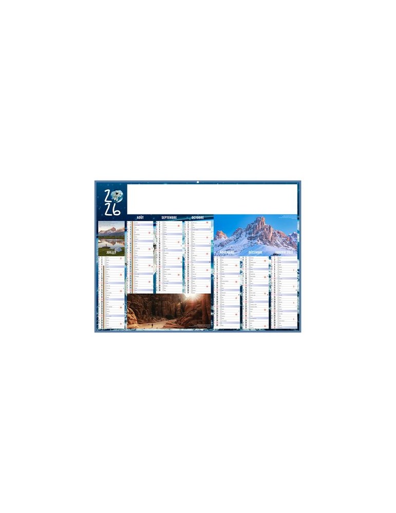 EXPEDITIONS 2026 - MIDI 430 x 335 mm - LEGER 400G - SANS MARQUAGE - 1 TROU EN TETE