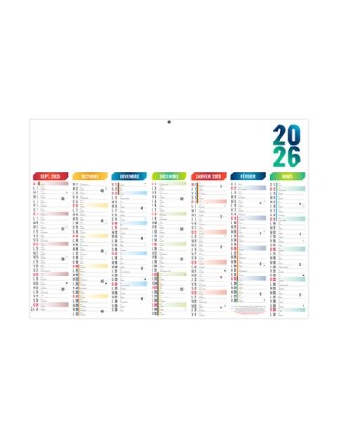 SCO-ARLEQUIN 2026 - MIDI 430 x 335 mm - LEGER 400G - SANS MARQUAGE - 1 TROU EN TETE 2