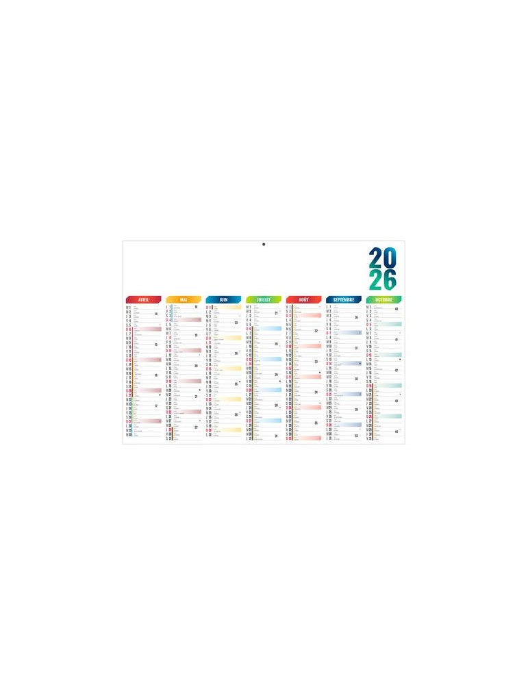 SCO-ARLEQUIN 2026 - MIDI 430 x 335 mm - LEGER 400G - SANS MARQUAGE - 1 TROU EN TETE
