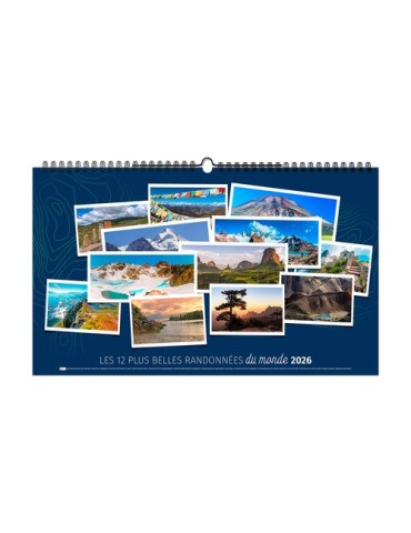 RANDONNÉES DU MONDE 2026 - XXL 620 x 360 mm - MARQUAGE 1 COULEUR
