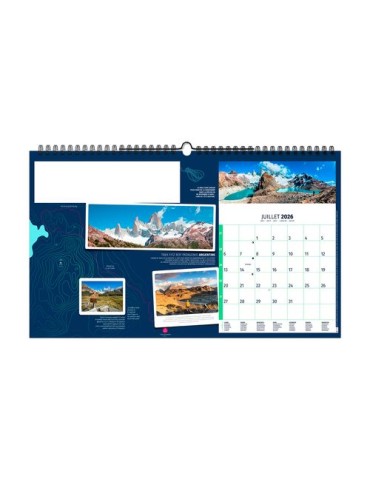 RANDONNÉES DU MONDE 2026 - XXL 620 x 360 mm - MARQUAGE 1 COULEUR goodies personnalisé en stock
