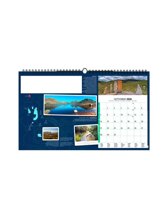 RANDONNÉES DU MONDE 2026 - XXL 620 x 360 mm - MARQUAGE 1 COULEUR