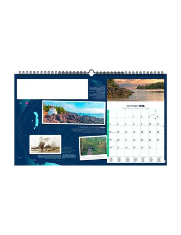 RANDONNÉES DU MONDE 2026 - XXL 620 x 360 mm - MARQUAGE 1 COULEUR cadeau entreprise pas cher