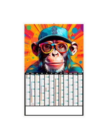 MONKEY 2026 - LEGER 400G - 405x650MM - DOS VIERGE - SANS MARQUAGE- 1 TROU EN TETE 2