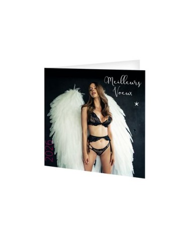 CARTE DE VOEUX - DENTELLE 2026  AVEC ENVELOPPE - SANS MARQUAGE