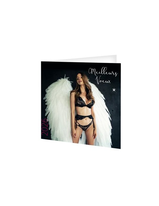 CARTE DE VOEUX - DENTELLE 2026  AVEC ENVELOPPE - SANS MARQUAGE