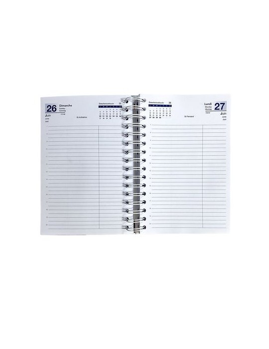 AGENDA CARRE 1 JOUR CREATION 2026 - 140 x 210 mm - COUVERTURE RIGIDE EMBOITEE QUADRI