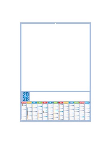 PLANNING ARDOISE 2026 - XXL 500X700 MM LEGER 400G - RECTO SEUL - SANS MARQUAGE