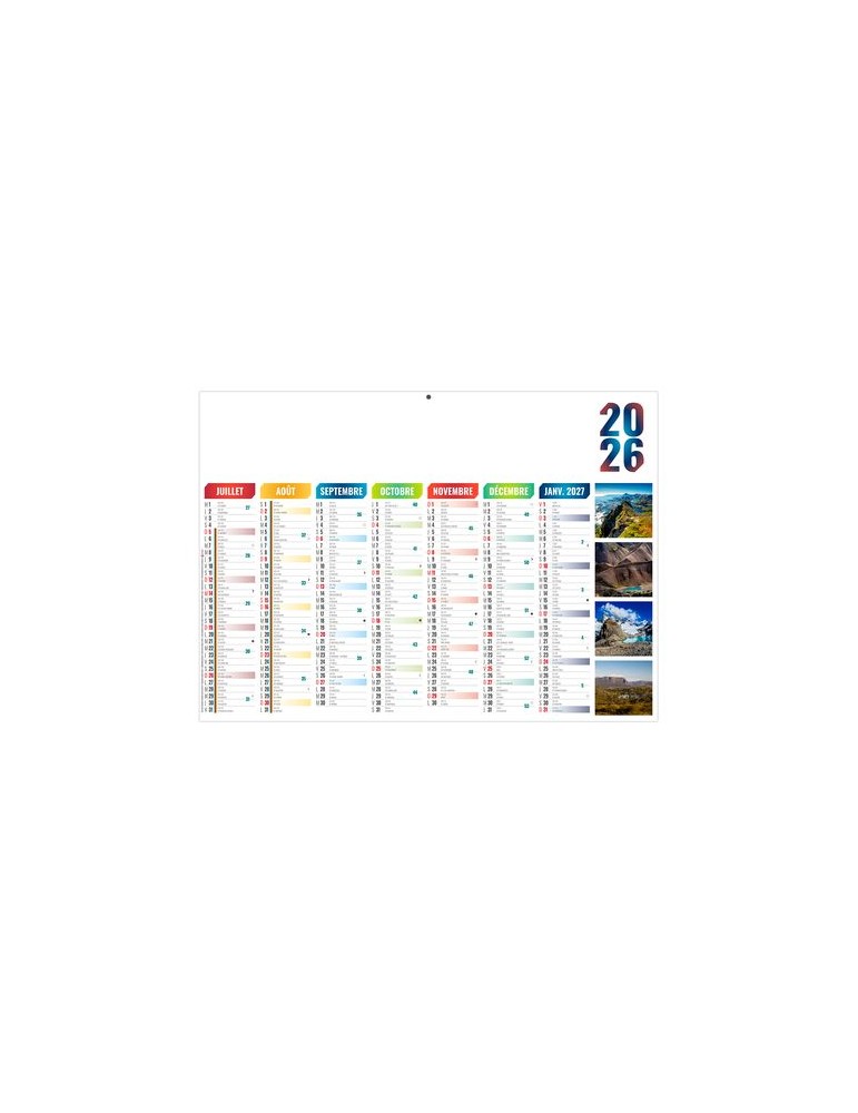ALEXANDRE 2026 - MIDI 430 x 335 mm - LEGER 400G - SANS MARQUAGE - 1 TROU EN TETE