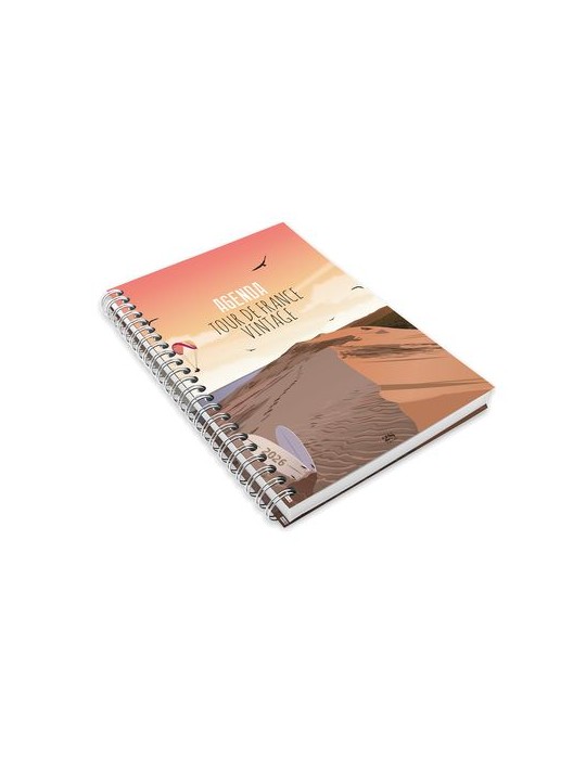 AGENDA SCRIPT BOOK 2026 - 226 x 298 mm - SPIRALE BLANCHE - COUVERTURE PELLICULAGE BRILLANT