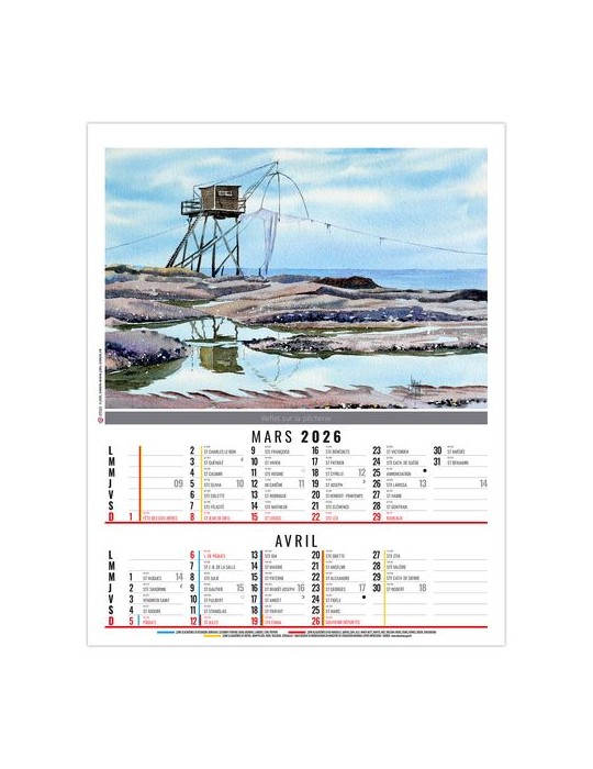 ZOE 2026 - 6 FEUILLETS - BLOC SEUL SANS MARQUAGE