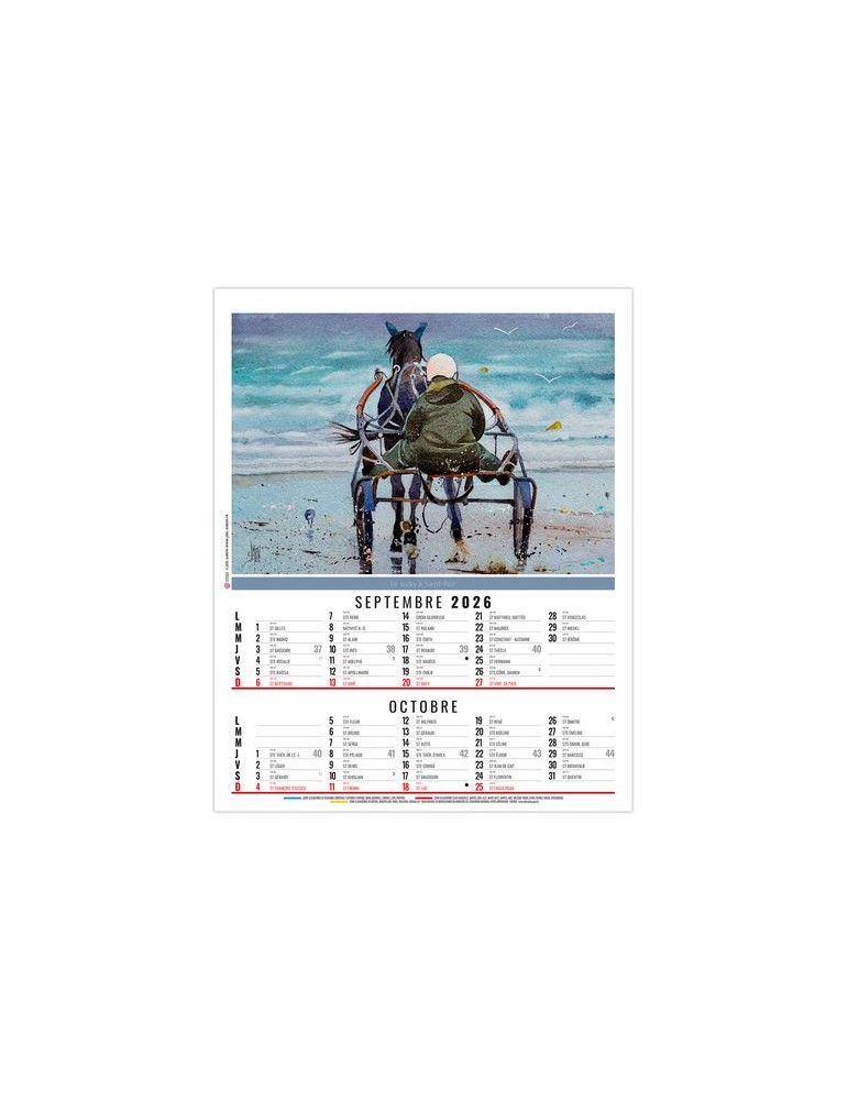 ZOE 2026 - 6 FEUILLETS - BLOC SEUL SANS MARQUAGE