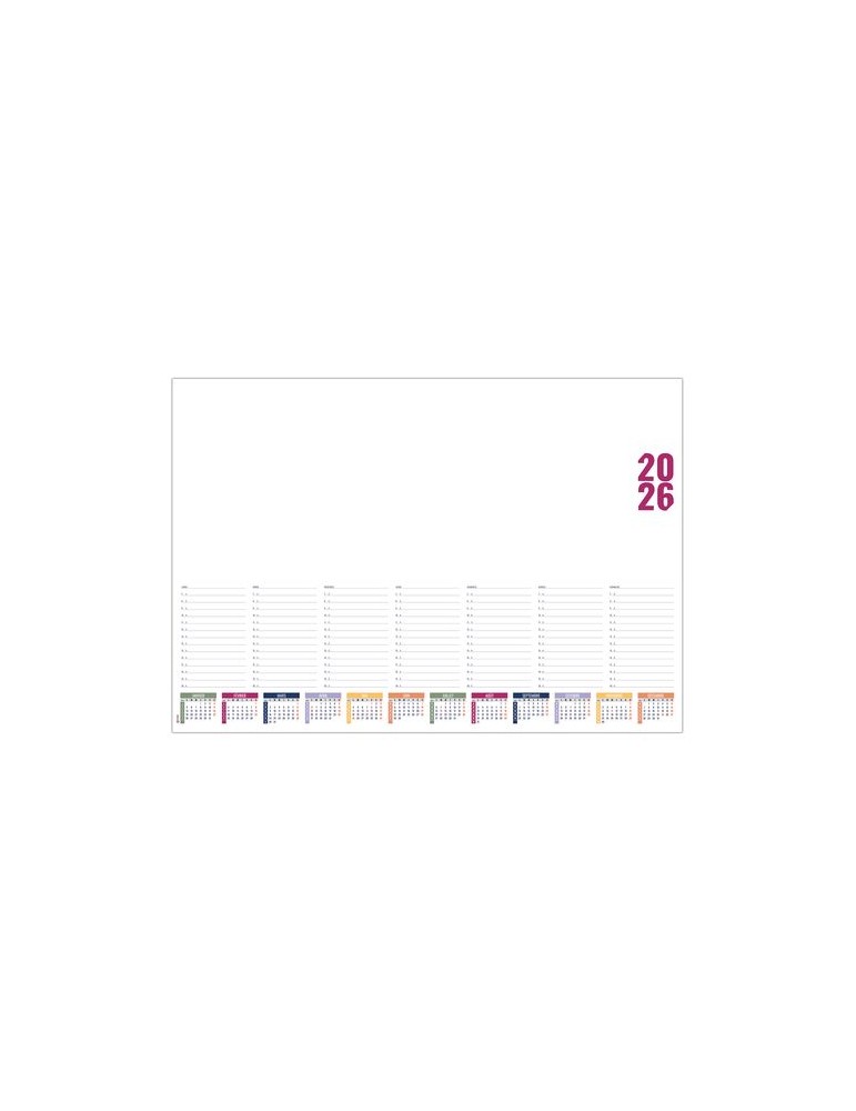 SM L HEBDO 2026 - SM 600 x 420 mm - 40 FEUILLETS